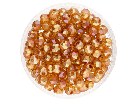 CrystaLove™ / kryształki szklane / rondelle / 2x3mm / brązowy AB / 125szt