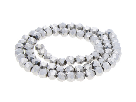 CrystaLove™ / kryształki szklane / ball / 2mm / Dk Silver / Lustered / 198szt