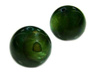 Koraliki masa perłowa, zielone / kula / 10mm / otwór 1mm / 2szt
