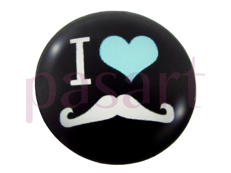 Kaboszony szklane z grafiką, K12 PT1024 / czarno-biały / 12mm / 4szt