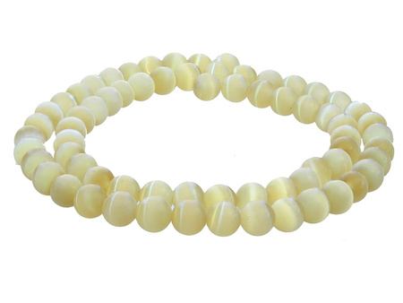 Kocie oko / kula / 4mm / beżowy / 96szt