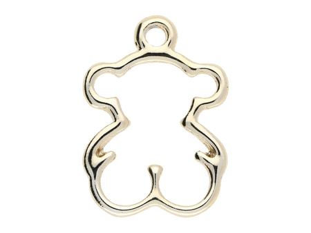 Miś / zawieszka charms / 21x15x1.5mm / KC Gold / 2szt