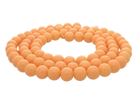 Koraliki powlekane / kula / 12mm / jasny pomarańczowy / 70szt