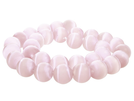 Kocie oko / kula / 6mm / pudrowy róż / 65szt