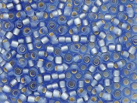 TOHO™ / Round / 8/0 / Silver Lined Frosted / Lt Sapphire / 10g / ~410szt