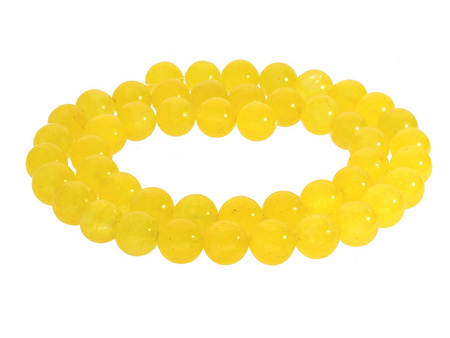 Agat / kula / 8mm / żółty / 49szt
