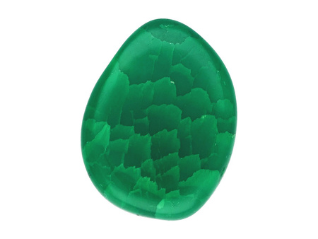 Agat / kropla płaska / 23x17x7mm / zielony / 1szt