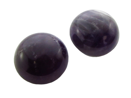 Ametyst kaboszon koło 14mm / kolor fioletowy, wrzosowy / 1szt