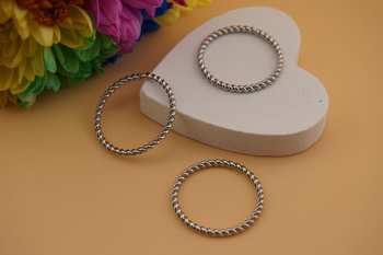 Kółko ozdobne / łącznik / stal chirurgiczna / 23mm / srebrny / 1szt