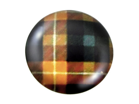 Kaboszony szklane z grafiką, K12 PT1131 / pomarańczowo-czarny / 12mm / 4szt