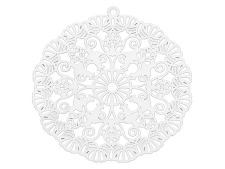 Rozeta / zawieszka filigranowa / stal nierdzewna / 50x47x0.3mm / srebrny / 1szt