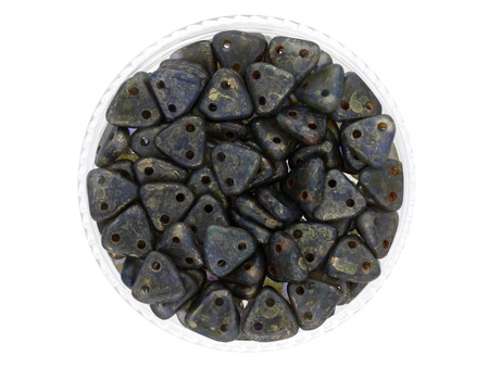 CZECHMATES™ / koraliki szklane / Triangle / 6mm / Picasso / Sapphire - Copper / 5g