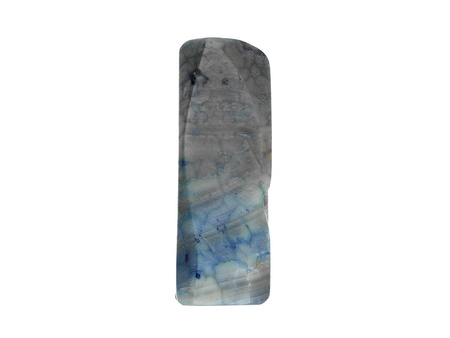 Agat / obelisk nieregularny fasetowany / 38-45x13x13mm / szaro-brązowy / 1szt