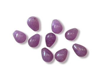 Jadeit / kropla / fioletowy / 14x10mm / 1szt