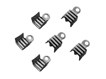 Końcówki zaciskowe żelazne, karbowane 8x5mm / kolor czarny / otwór 1.5mm / 30szt