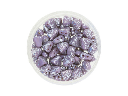 NIB-BIT™ / 6x5mm / Silver Splash Opaque / Amethyst / 5g / ~27szt