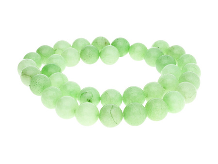 Agat / kula / 10mm / jasny zielony / 35szt