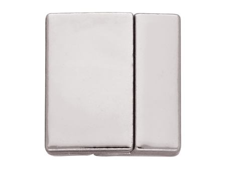 Zapięcie magnetyczne / kwadratowe / wygięte / 21x22.5x6.5mm / ciemny KC Gold / otwór 19x3mm / 1szt