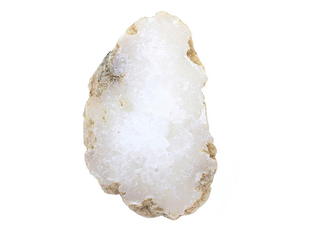 Kwarc tytanowy / druzy / plaster nieregularny / 55x35x8mm / biały / 1szt