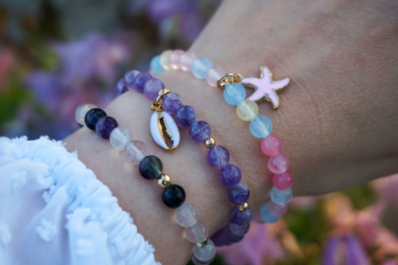 Chalcedon afgański / kula / 6mm / multikolor / sznur / 60szt