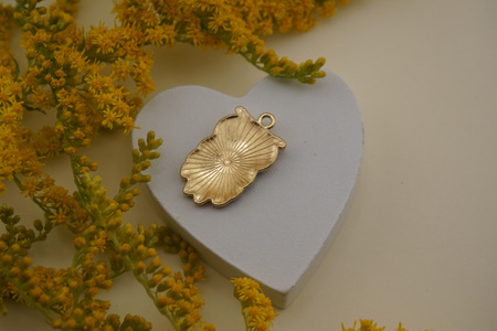 Sowa / multikolor / zawieszka emaliowana / 23x14mm / metal / złoty / 1szt