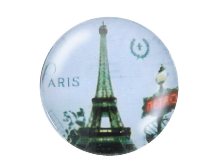 Kaboszon szklany z grafiką K20 PT1285 / szary / 20mm / 2szt