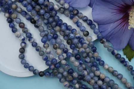 Sodalit / kula / 6mm / sznur / 60szt