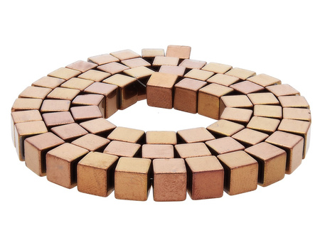 Hematyt / kostka / 6x6x6mm / Bronze / 62szt