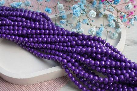 Milly™ / kula / 6mm / ciemny fioletowy / 70szt