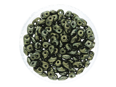 SuperDuo™ / 2.5x5mm / Luster Metallic / Olivine / 10g / ~140szt
