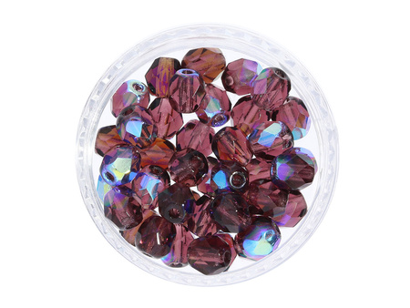 Firepolish™ / 3mm / AB / Dark Amethyst / 40szt