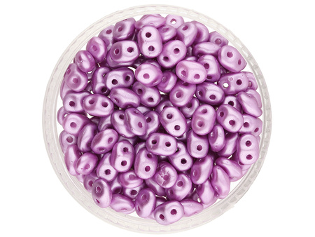 SuperDuo™ / 2.5x5mm / Pearl Coat / Dk Lilac / 10g / ~140szt