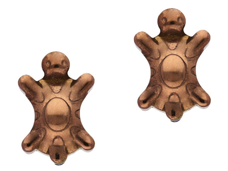 Hematyt, kamień naturalny / żółw / 13.5x9x5mm / Bronze / otwór 1mm / 2szt