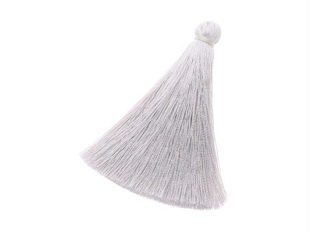 Chwost z nici wiskozowych / z połyskiem / 70mm / grubość główki 10mm / mysi / 1szt
