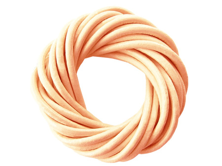 Rzemień naturalny / okrągły / 3mm / kolor morelowy / 2m