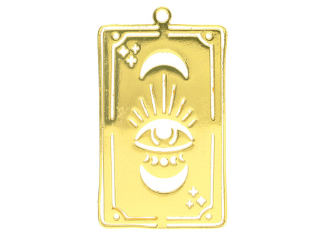 Karta tarota / zawieszka / 31x18mm / stal chirurgiczna / złoty / 1szt