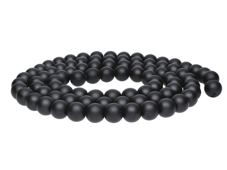 Milly™ satin / kula / 4mm / czarny / 205szt