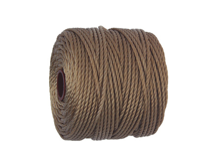 Beadsmith™ / nić SuperLon™ Macrame / nylon / Tex 400 / Medium brown / 0.8mm / 32m