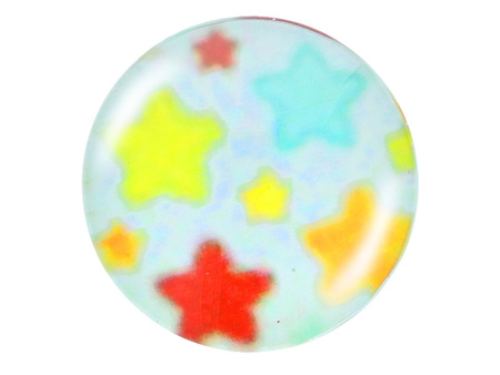 Kaboszon szklany z grafiką K14 PT1249 / multikolor / 14mm / 4szt