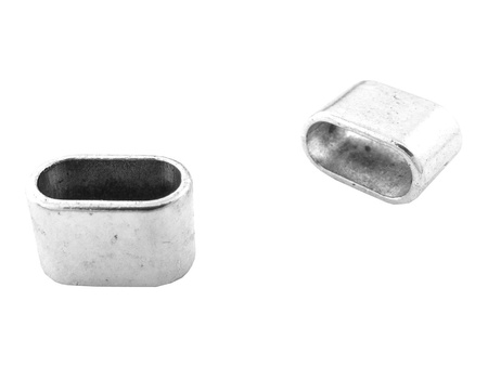 Przekładka metalowa płaska 8x12x7mm / kolor srebrny / otwór 5x10mm / 4szt
