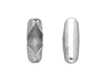 Zapięcie do łańcuszka kulkowego / 8.5x3.5x3.5mm / srebrny / otwór 2.4mm / 40szt