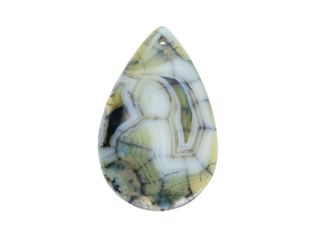 Agat / zawieszka / kropla / 47x31x7mm / żółty / 1szt