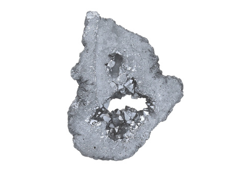 Kwarc tytanowy / druzy / plaster nieregularny / 55x32x9mm / szary / 1szt