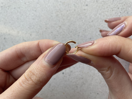 Bigle kółka / fake kolczyk / stal chirurgiczna / 12mm / niebieski / 2szt