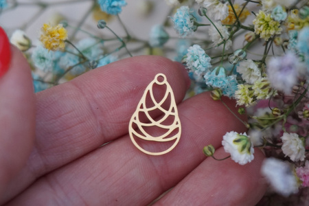 Ażurek / zawieszka / stal chirurgiczna / mm / złoty / 1szt