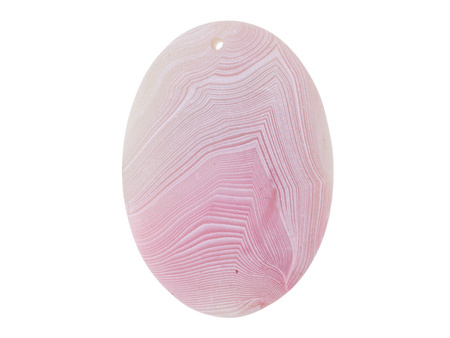 Agat / zawieszka / owal / 55x40x6mm / różowy / 1szt