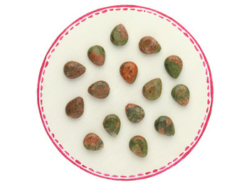 Unakit / kropla płaska/ 8x10x5mm / 2szt