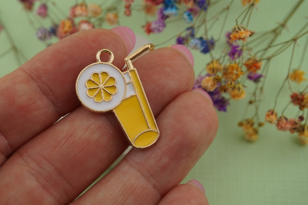 Lemoniada / zawieszka / 26x15mm / metal / złoty / 1szt