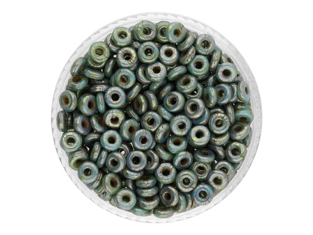 O-Ring™ / Ring / 1x3.8mm / Picasso / Turquoise - Bronze / 5g