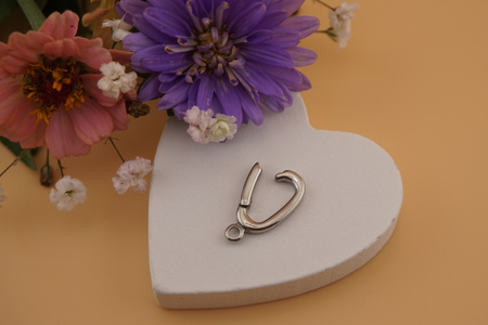 Krawatka odpinana / stal chirurgiczna / 8,5x17,5mm / srebrny / 1szt